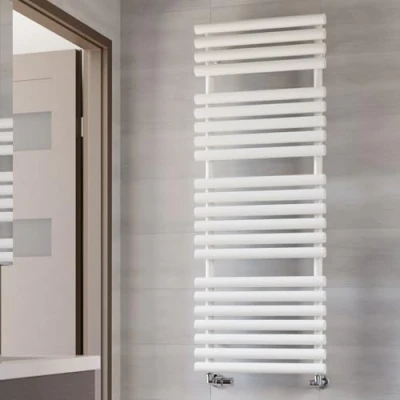 Image of Terma Towel Rail (Cen./Heating), Steel, White RAL 9016, 1360h x 520w [2629 BTUs t50]
