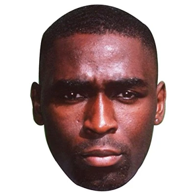 Image of FoxyPrinting ANDY COLE JB Footballer Fancy Dress Cardboard Celebrity Party Face Mask