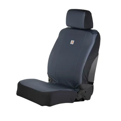 Image of Carhartt Universal Nylon Duck Canvas Fitted Bucket Seat Covers, Durable Protection with Rain Defender, Bluestone