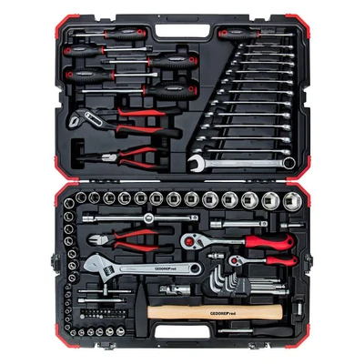 Image of Gedore Red Socket Wrench Set 1/4 &quot;+ 1/2&quot; 100 Pieces