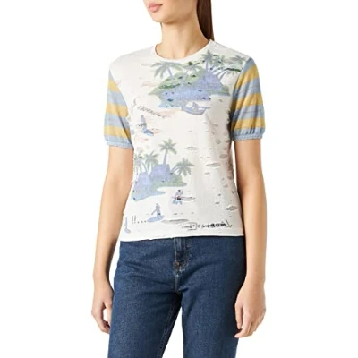 Image of Desigual Women&#039;s TS_Hawai T Shirt, White, XL