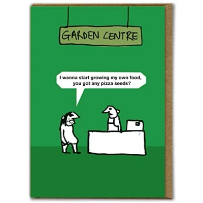 Image of Modern Toss Official Funny Birthday Card &#039;Garden Centre&#039; Perfect For Friends Him Her Boy GirlFriend Colleague Partner Sold By Brainbox Candy