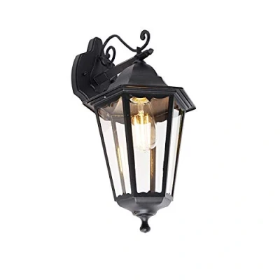 Image of Classic Outdoor Wall Light Black IP44 Havana Down