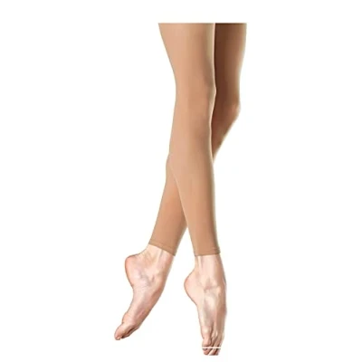 Image of Mytoptrendz® Women&#039;s Dance Ballet Footless Tights Ultra Soft Matte semi opaque (Large Tan)