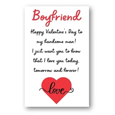 Image of Second Ave Boyfriend Love Forever Valentine Card For Him Cute Romantic Valentine&#039;s Day