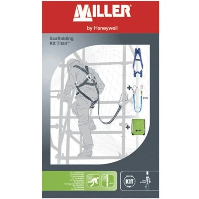 Image of Honeywell 1031433 Miller PSS Titan Scaffolding Kit with Bag, Harness, Lanyard