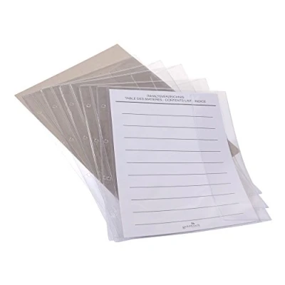 Image of Goldbook Document Wallet Replacement Bags, 5 pockets, 22.7 x 33 cm, 83005