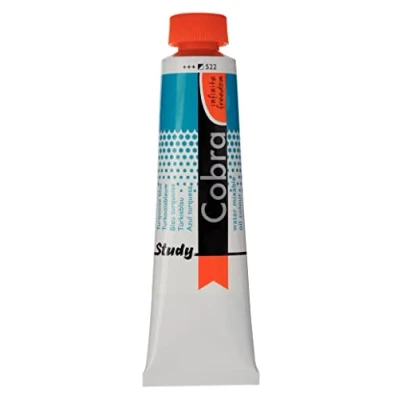 Image of Cobra Talens Study Watercolour Olfarbe, See Description, 522 Turquoise Blue, 40 ml