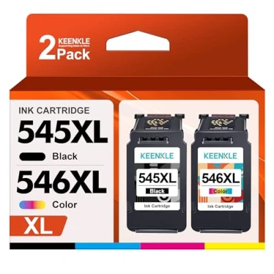 Image of PG 545XL+CL 546XL Ink Cartridges, Black Tri Colour, 2 Combo Pack Replacement for Canon 545 546 XL Pixma MG3050 MG2500 MG2550S TS3150 MG2555S TR4550 TR4551 TS3151 TS5151 TS3355 MG2950 MX490
