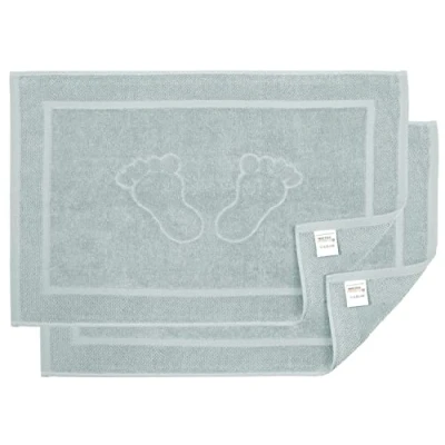 Image of BANANALU 4303 Bath Mat Quality 100% Cotton Light Grey 50 x 70 cm 700 g/m2 Pack of 2