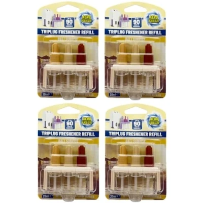 Image of 4Pack AERO FRESH 20ML PLUG IN HOME FRAGRANCE 80ML REFILLS MACHINE AIR FRESHENER (Bali Sunrise)