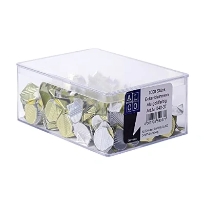 Image of ALCO Albert 540 37 Hoekklemmen van aluminium, 1000 stuks, goud gelakt