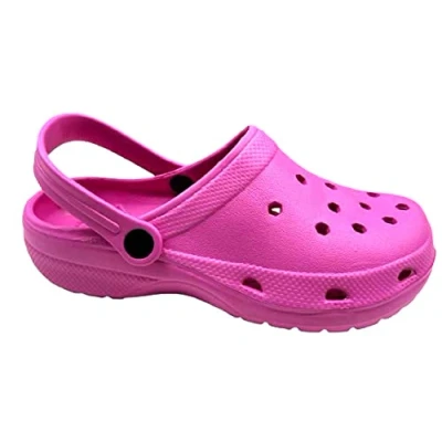 Image of Ladies Womens Mules Slippers Nursing Garden Beach Hospital Clogs Shoes Sandals Fuchsia