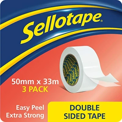 Image of Sellotape Double sided 50mmx33m Ref 1447054 [Pack of 3]