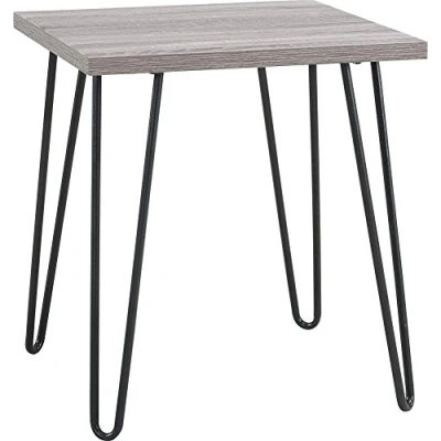 Image of Ameriwood Home End Table, laminated particleboard, Gray Oak, (H) 56 x (W) 50 (D) cm