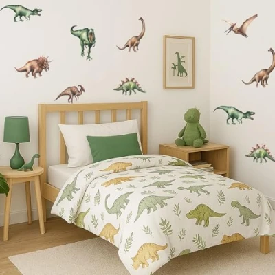 Image of Stickerscape Dinosaur Wall Stickers Dino Decals Bedroom Accessories Kids Room Decor for Walls Boys Removable (Jurassic Dinosaurs)