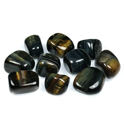 Image of CrystalAge Blue Tiger Eye Tumble Stone (20 25mm) Pack of 5