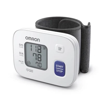 Image of OMRON RS2 Wrist Blood Pressure Monitor Clinically Validated Machine with BP cuff (13.5 21.5 cm) Irregular Heartbeat Detection 30 Measurements in Memory