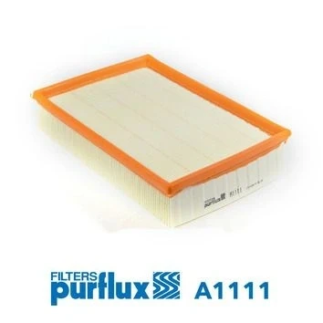 Image of 9635628980, 9637143980 Air Filter PURFLUX A1111 50mm 169mm 246mm Insert PEUGEOT: 307 Hatchback, CC, SW