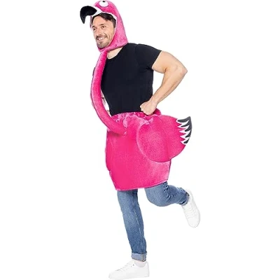 Image of Funidelia Flamingo Costume for men and women Animals adults accessory fancy dress &amp; props Halloween, carnival parties Size Standard Pink
