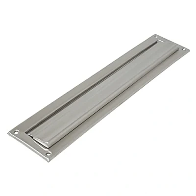 Image of Amig Letter Box Slot for Interior and Exterior Walls or Doors Stainless Steel Size 41.70 cm x 22.80 1.70 Silver