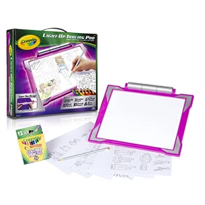 Image of Crayola Light Up Tracing Pad Pink, Gifts for Girls &amp; Boys, Age 6, 7, 8, 9