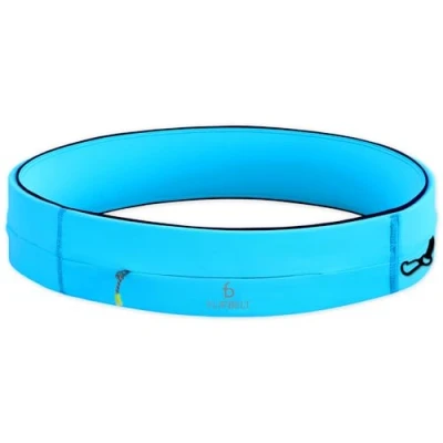 Image of FlipBelt Zipper Running Belt for Phone and Small Accessories, Exercise Waist Pouch Women Men, L, Aqua