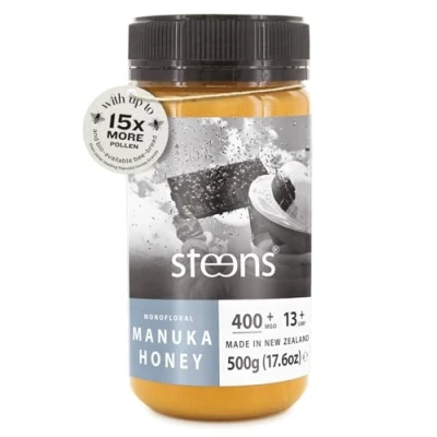 Image of Steens Manuka Honey MGO 400+ Pure &amp; Raw 100% Certified UMF 13+ Bottled and Sealed in New Zealand 500g