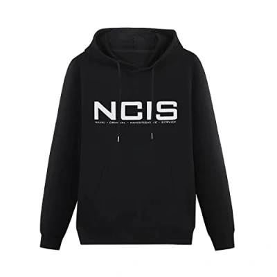 Image of Tylko Ncis Black Hoodies Printed Sweatshirt Graphic Mens Pullover Hooded XL