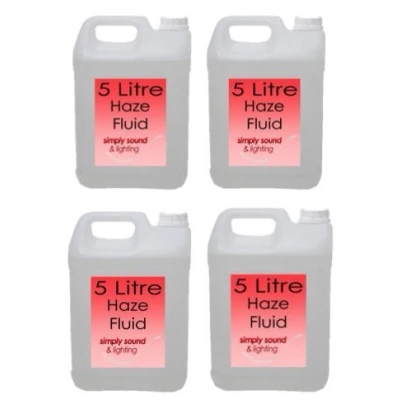 Image of 4 x High Quality Haze Fluid 5L Professional Hazer Liquid DJ Disco Stage