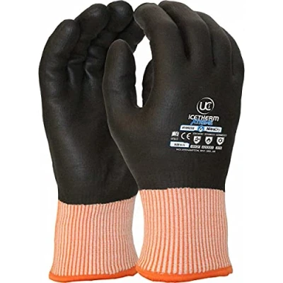 Image of UCi 6 x ICETHERM XTREME Fully Coated NitraDry™ ISO Cut F Thermal Cold Winter Warm Safety Work Gloves (10 / XL)