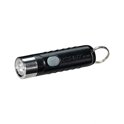 Image of Coast KL20R 380 Lumen EDC Rechargeable Lightweight LED Keychain Flashlight, Black