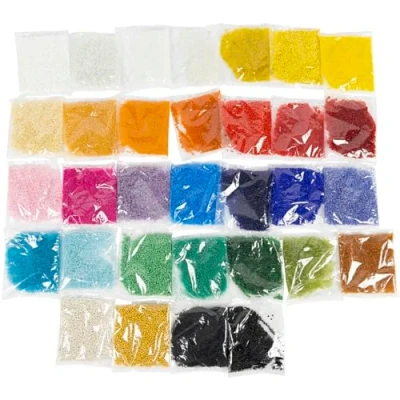 Image of Rocaille Seed Beads, dia. 1,7+3+4 mm, size 6/0+8/0+12/0, hole 0,5 1,2