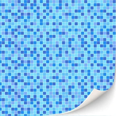 Image of 3 Sheets Self Adhesive Wall Tiles, Bathroom Kitchen Metro Tiles for Dollhouses, Scale 1:12 (Pool Tiles)