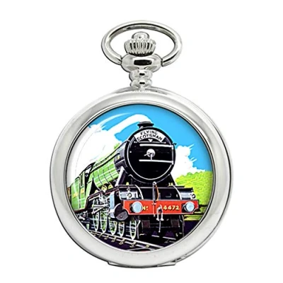 Image of Family Crests Flying Scotsman Vintage Poster Image Full Hunter Pocket Watch