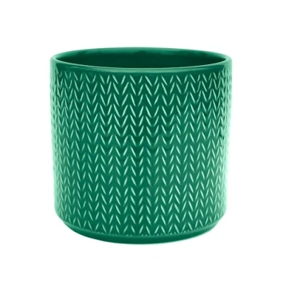 Image of Ivyline Planter, Ceramic, Emerald, 15 x 15cm