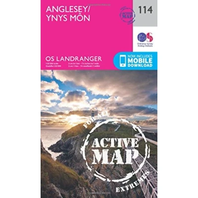 Image of Landranger Active 114 Anglesey Map With Digital Version