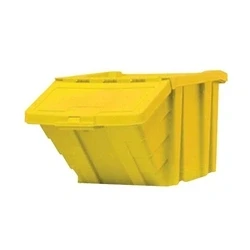Image of VFM Yellow Heavy Duty Storage Bin With Lid 359521