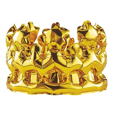 Image of Novelty Inflatable Gold Crown Father&#039;s Day or Birthday fun dress up