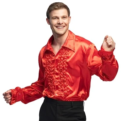Image of Boland 02113 Disco Shirt, Solid, red, 54 56 (EU)