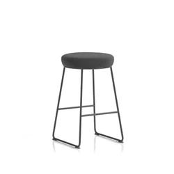 Image of Turin Stool Black Frame Seat Pad