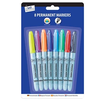 Image of Just stationery Pack Of 24 Coloured Permanent Markers