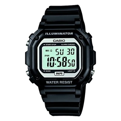 Image of Casio F 108WHC 1ACF Men&#039;s Black Rubber Strap Wrist Watch