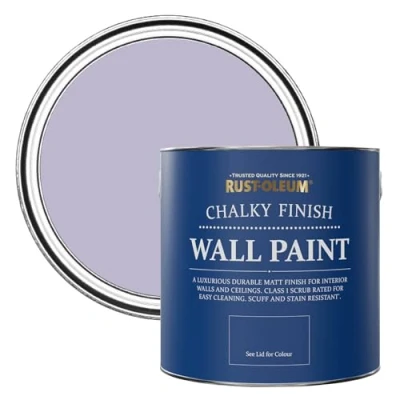 Image of Rust Oleum Purple Matt Emulsion Wall Paint Wisteria 2.5L