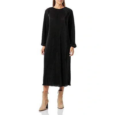 Image of PIECES Women&#039;s Pcjohanne Ls O Neck Midi Dress, Black, XL