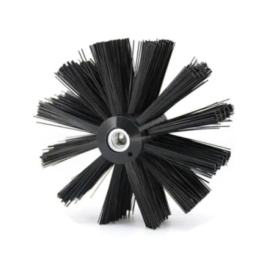 Image of Chimney Cleaning Brush, Flexible Dryer Vent Sweep Brush Nylon Bristle Replacement Head for Sweeping Kitchen Fireplace Pipe (150 mm)