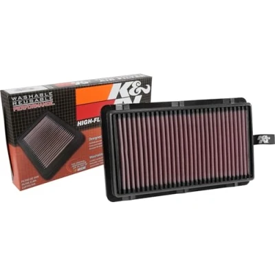 Image of K&amp;N Engine Air Filter: High Performance, Premium, Washable, Replacement Compatible with 2015 2019 HYUNDAI/KIA (Santa Fe IV, Sorento III), 33 3064, Red