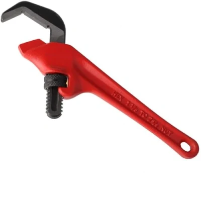 Image of Uadme Offset Hex Wrench, 9.5 inch Heavy Duty Plumbing Adjustable Wrench Straight Pipe Spanner, Portable Hand Tools for Gripping Hexagonal or Square Nuts