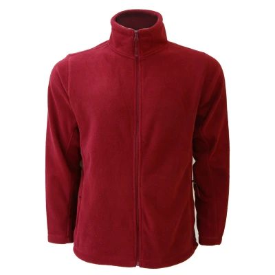 Image of Russell Athletic Mens Full Zip Outdoor Fleece Jacket (Classic Red) Size Small
