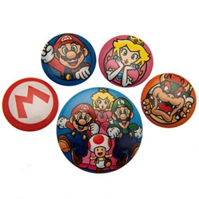 Image of Pyramid International Super Mario Badge, Multi Colour, 10 x 12.5 1.3 cm